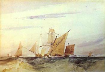 理查德 帕尅斯 伯甯頓 Shipping Off the Coast of Kent 理查德 帕尅斯 伯甯頓 Shipping Off the Coast of Kent